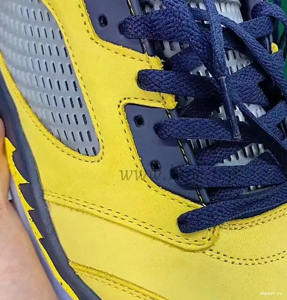 to V Amarillo Air Jordan ship SP GOD Inspire materials Navy 5 Retro Michigan retail PK ready 0610